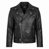 Men's Premium Red Genuine Leather Biker Jacket