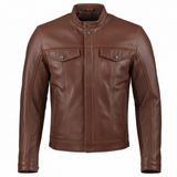 Men’s Leather Rebel Jacket – Leather Biker Jacket with Full-Grain Cowhide