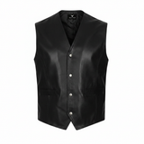 Men's Soft Genuine Leather Waistcoat – Traditional Style