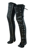 Women's Genuine Leather Motorcycle Leggings