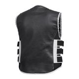 Shadow Pearl Women's Genuine Leather Motorcycle Vest