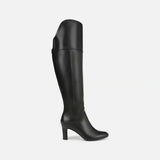 Yuko Women's Wide Calf Genuine Leather Knee-High Dress Boots