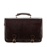 The Royal Vault Handmade Genuine Leather Briefcase Satchel Bag