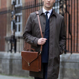 The Guardian Handmade Small Genuine Leather Briefcase