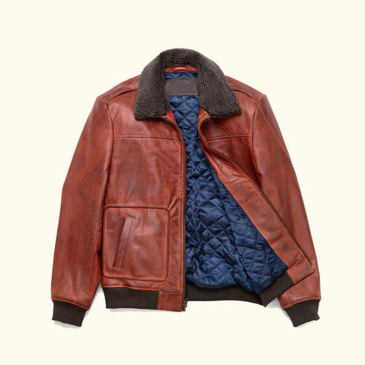 Limited Maverick Leather Bomber Jacket
