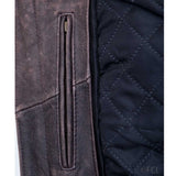 Brown Leather Motorcycle Jacket – All-Season Riding Jacket with Armor Pockets
