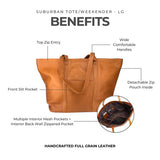 Suburban Handmade Genuine Leather Tote Bag – Large