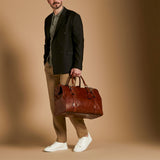 The Titan Handmade Genuine Leather Gladstone Bag