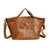 Handmade Genuine Leather Crossbody Bag brown