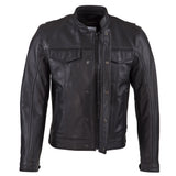 Men’s Leather Rebel Jacket – Leather Biker Jacket with Full-Grain Cowhide