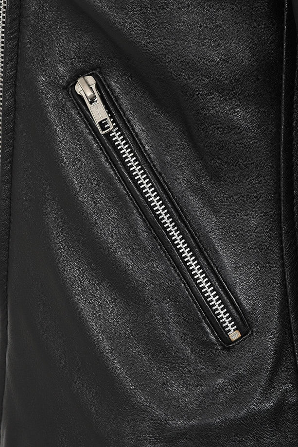 Women's Asymmetrical Black Leather Moto Jacket