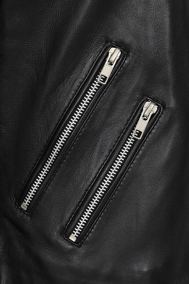 Women's Asymmetrical Black Leather Moto Jacket