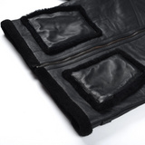 Men's Genuine Shearling flight Bomber Sheepskin Leather Jacket