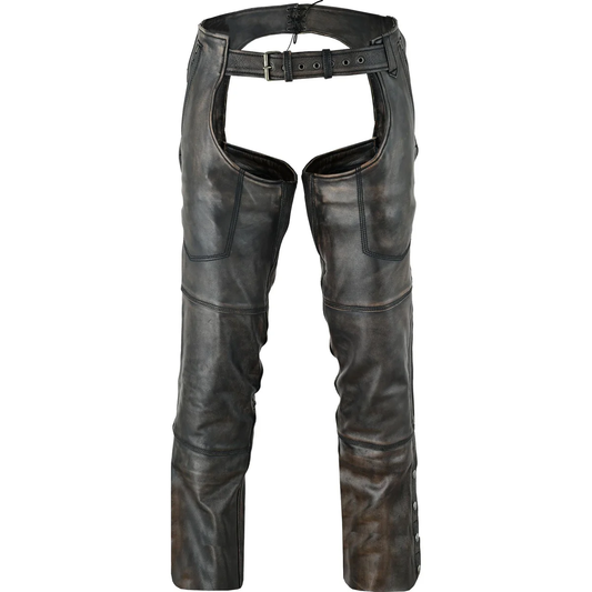 Iron Maverick Unisex Motorcycle Leather Chaps