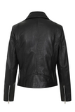 Women's Asymmetrical Black Leather Moto Jacket