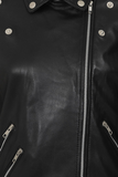 Women's Asymmetrical Black Leather Moto Jacket