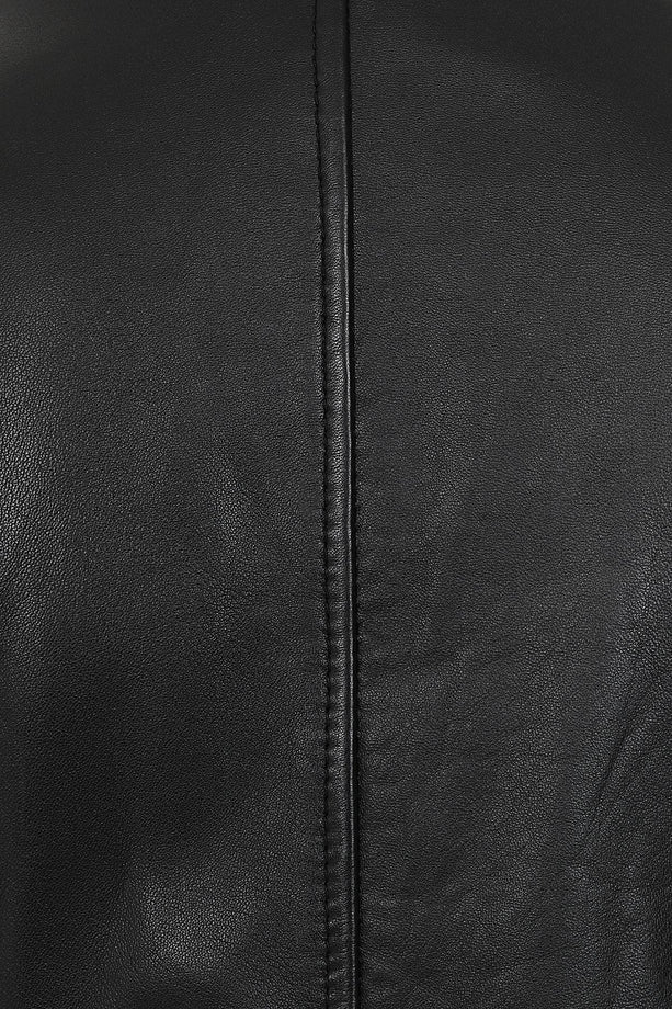 Women's Asymmetrical Black Leather Moto Jacket