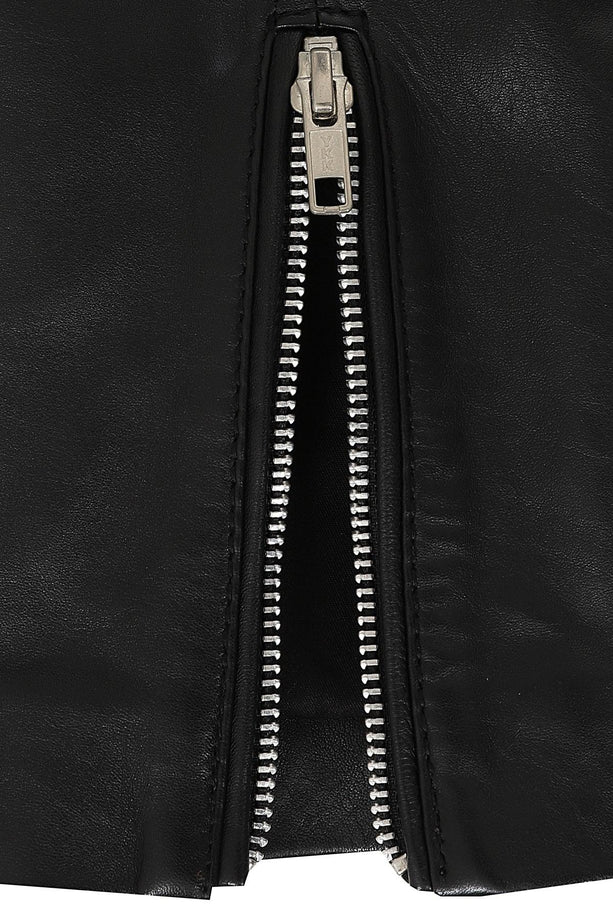 Women's Asymmetrical Black Leather Moto Jacket