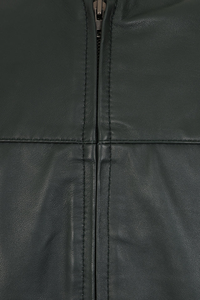 Men’s Classic Green Leather Jacket