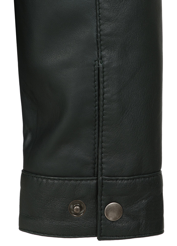 Men’s Classic Green Leather Jacket