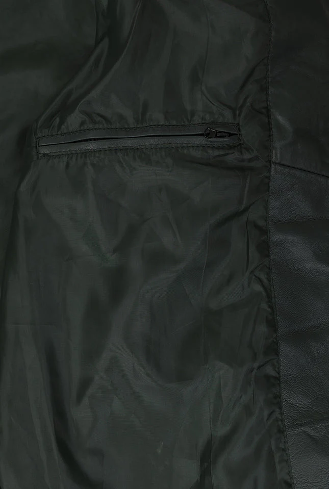 Men’s Classic Green Leather Jacket