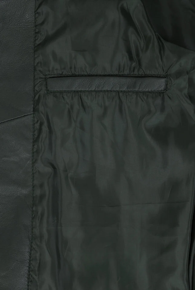 Men’s Classic Green Leather Jacket