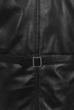 Men’s Classic Black Leather Waistcoat – Timeless Style