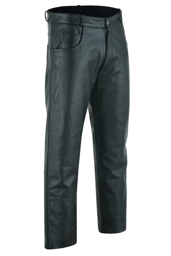 Twin Thunder Men's Motorcycle Leather Pants