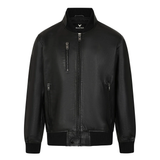 Men's Black Genuine Cowhide Leather Jacket