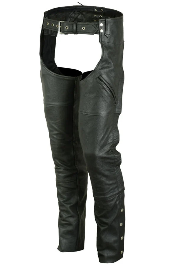 Rebel Streak Unisex Motorcycle Leather Chaps