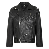 Men’s Black Leather Motorcycle Jacket