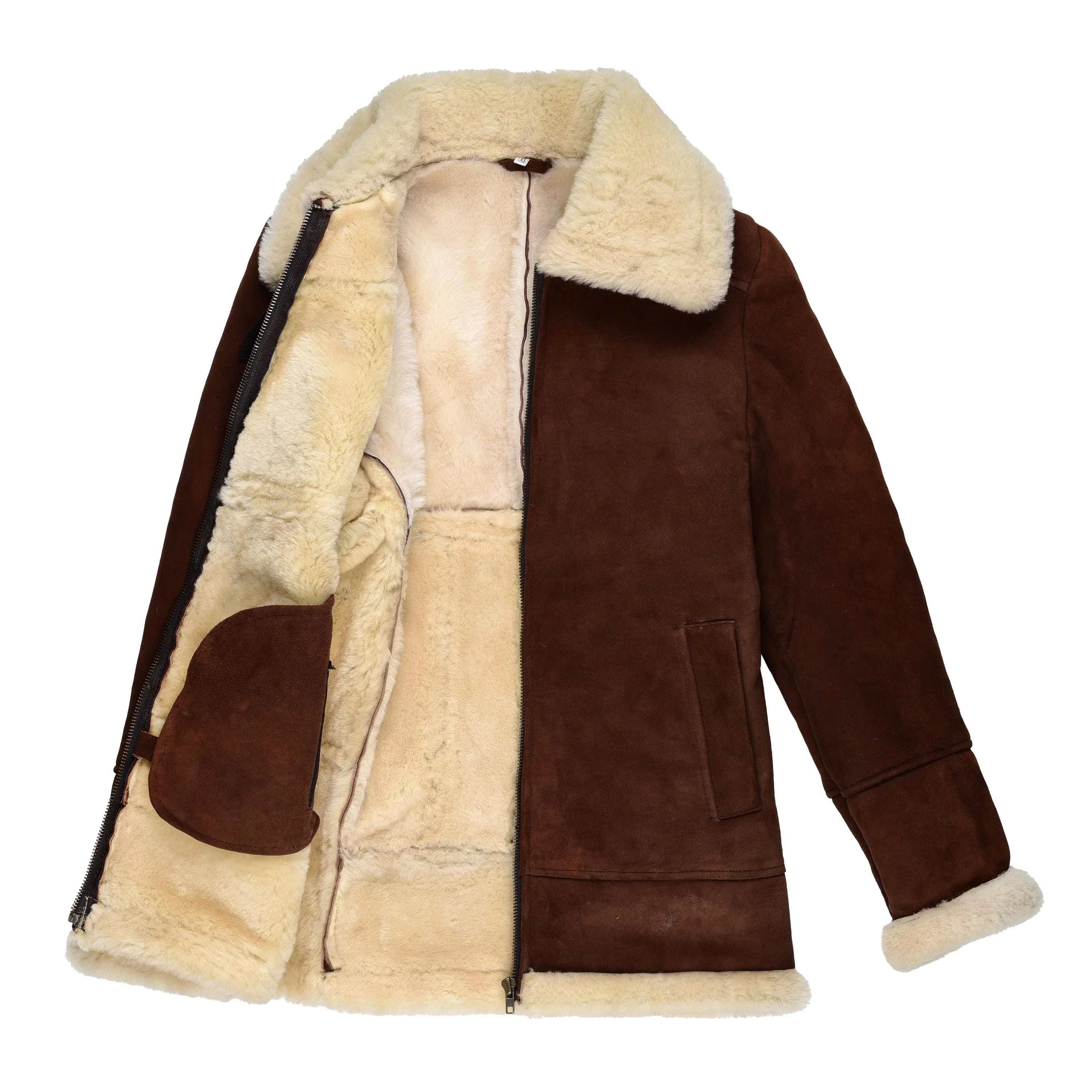 Men RAF Flight Shearling Sheepskin Leather Jacket