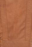 Men's Genuine Tan Leather Jacket - Classic Bomber Regular Fit