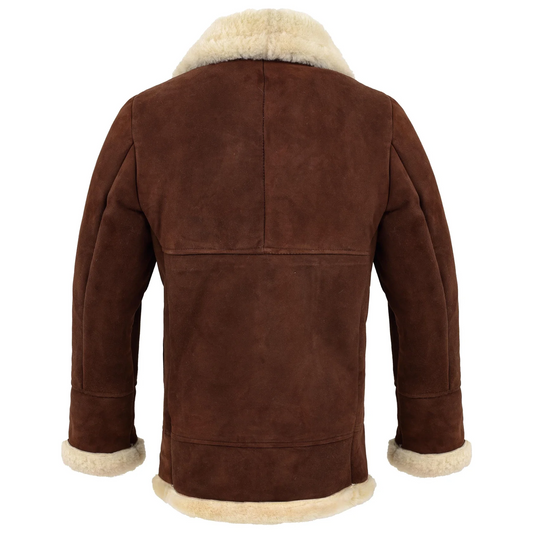 Men RAF Flight Shearling Sheepskin Leather Jacket