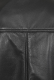 Men’s Black Leather Bomber Jacket – Modern Edge