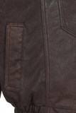 Men’s Timeless Dark Brown Real Leather Blouson Jacket