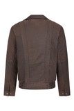 Men’s Timeless Dark Brown Real Leather Blouson Jacket