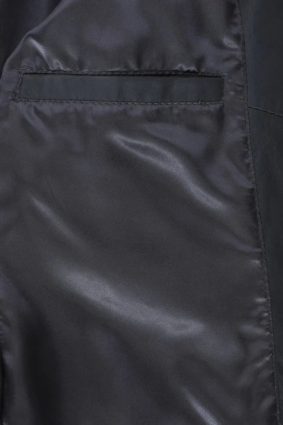 Womens Navy 'Sky' Blue Leather Biker Jacket with Plenty of Style and Nicely Fitted