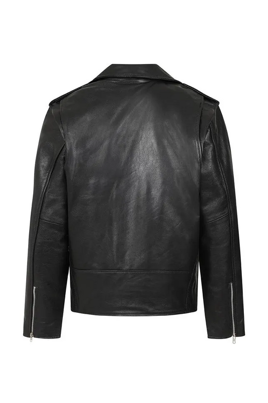 Men’s Black Leather Motorcycle Jacket