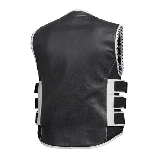 Shadow Pearl Women's Leather Motorcycle Vest