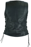 Contour Women's Leather Motorcycle Vest