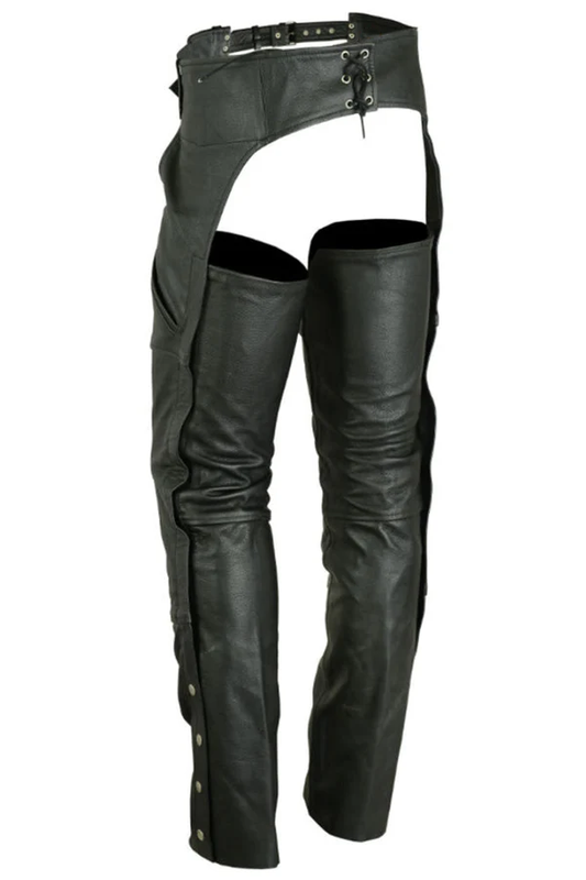 Rebel Streak Unisex Motorcycle Leather Chaps