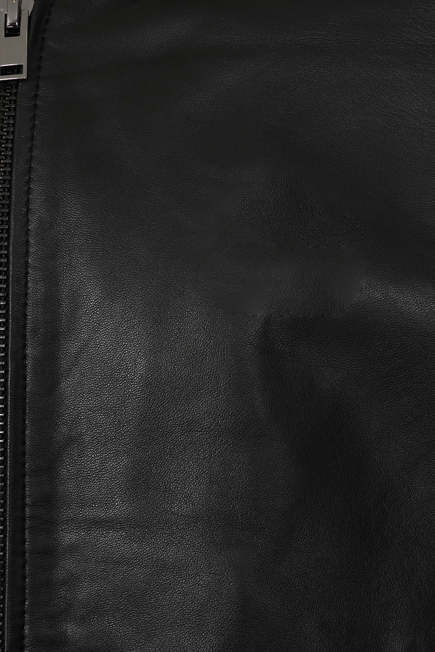 Men's Black Genuine Cowhide Leather Jacket