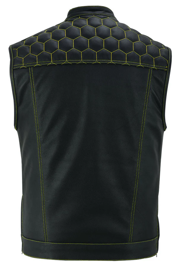 Auric Men's Motorcycle Leather Vest