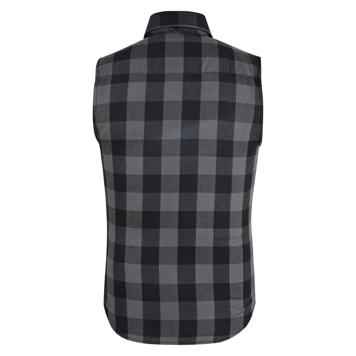 Men's Sleeveless Motorcycle Flannel Shirt