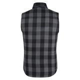 Men's Sleeveless Motorcycle Flannel Shirt
