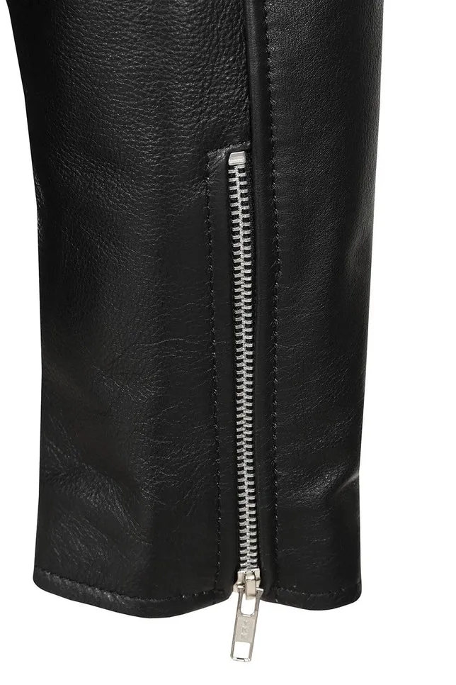 Men’s Black Leather Motorcycle Jacket