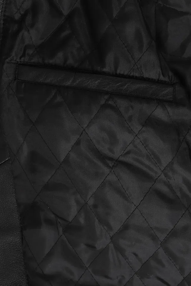 Men’s Black Leather Motorcycle Jacket