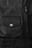 Men’s Black Leather Biker Jacket – Genuine Quality