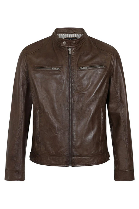 Men's Brown Leather Jackets - Timeless & Stylish